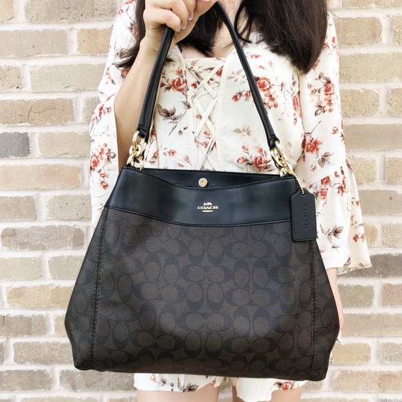 🌺🌺🌺NWT Coach Large Purse brown black - Picture 4 of 8